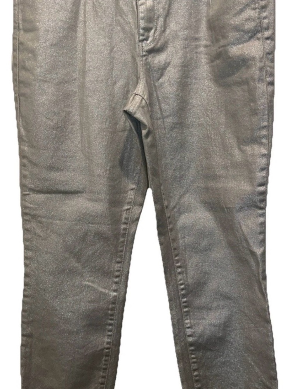 Dkny Women’s Metallic Silver Ankle Jeans